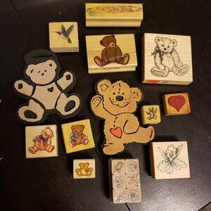 Vintage rubber and foam stamps